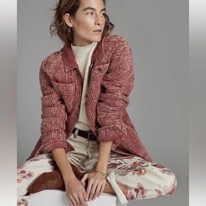 Anthropologie Red Utility Jacket